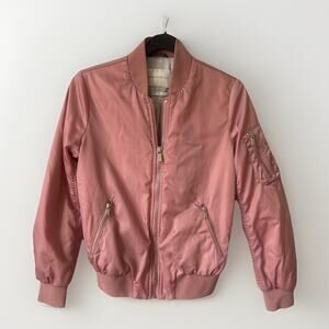 Aritzia Babaton Gilman Bomber Classic bomber jacket Pink Size S Retail $175